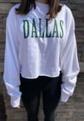 Dallas Women's White Long Sleeve Cropped Crew