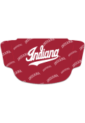 Indiana Hoosiers Repeat Logo Fan Mask - Red
