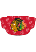 Chicago Blackhawks Repeat Logo Fan Mask - Black