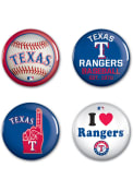 Texas Rangers 4pk Button