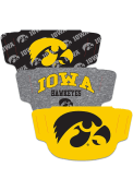 Iowa Hawkeyes 3pk Fan Mask - Black