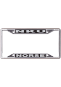 Northern Kentucky Norse Black and Silver Metallic License Frame