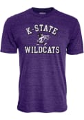 Purple K-State Wildcats Triblend Fashion T Shirt