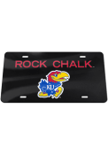 Kansas Jayhawks Black Rock Chalk Car Accessory License Plate