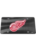 Detroit Red Wings Carbon Fiber Car Accessory License Plate