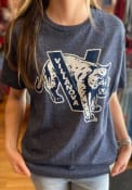 Villanova Wildcats Vintage Logo Mock Twist Fashion T Shirt - Navy Blue