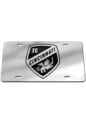 FC Cincinnati Black on Silver Car Accessory License Plate