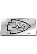 Kansas City Chiefs Black on Silver Car Accessory License Plate