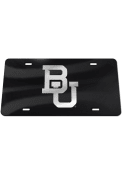 Baylor Bears Silver Team Logo Black Car Accessory License Plate