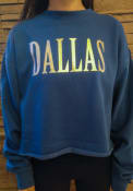 Dallas Ft Worth Womens Cropped Crew Sweatshirt - Blue