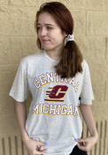 Central Michigan Chippewas Rally Number One Graphic Distressed Fashion T Shirt - Oatmeal