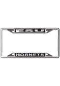 Emporia State Hornets Black and Silver License Frame