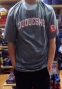 Duquesne Dukes Rally Triblend Arch Name Arm Hit Fashion T Shirt - Grey