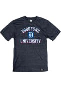 Duquesne Dukes Rally Triblend Number One Vintage Distressed Fashion T Shirt - Navy Blue