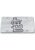 St Louis Cardinals Black on Silver Car Accessory License Plate