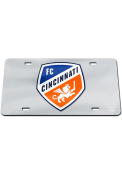 FC Cincinnati Silver Acrylic Car Accessory License Plate