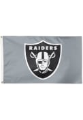 Las Vegas Raiders 3x5 Grey Silk Screen Grommet Flag