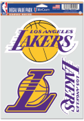 Los Angeles Lakers Triple Pack Auto Decal - Yellow