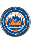 New York Mets Chrome Wall Clock
