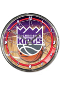 Sacramento Kings Chrome Wall Clock