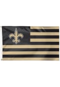 New Orleans Saints 3x5 American Black Silk Screen Grommet Flag