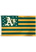 Oakland Athletics 3x5 Star Stripes Green Silk Screen Grommet Flag