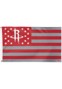 Houston Rockets 3x5 Star Stripes Red Silk Screen Grommet Flag