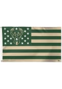 Milwaukee Bucks 3x5 Star Stripes Green Silk Screen Grommet Flag