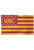 USC Trojans 3x5 Star Stripes Cardinal Silk Screen Grommet Flag