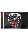 DC United 3x5 Red Silk Screen Grommet Flag