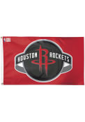 Houston Rockets 3x5 Red Silk Screen Grommet Flag