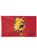 Ferris State Bulldogs 3x5 Red Silk Screen Grommet Flag