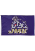 James Madison Dukes 3x5 Purple Silk Screen Grommet Flag