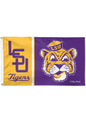 LSU Tigers 3x5 Purple Silk Screen Grommet Flag