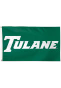 Tulane Green Wave 3x5 Green Silk Screen Grommet Flag