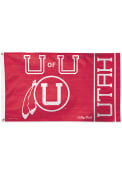 Utah Utes 3x5 Red Silk Screen Grommet Flag