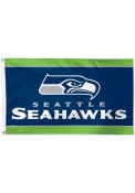 Seattle Seahawks 3x5 Blue Silk Screen Grommet Flag