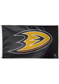 Anaheim Ducks 3x5 Black Silk Screen Grommet Flag