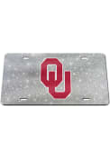 Oklahoma Sooners Glitter Car Accessory License Plate