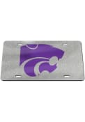 Silver K-State Wildcats Glitter License Plate