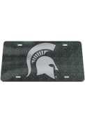 Michigan State Spartans Glitter Car Accessory License Plate