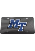 Middle Tennessee Blue Raiders Carbon Car Accessory License Plate
