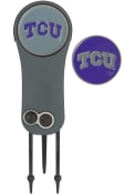 TCU Horned Frogs Ball Marker Switchblade Divot Tool