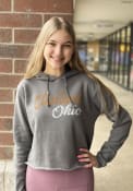 Cleveland Womens Script Hooded Sweatshirt - Grey
