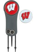 Wisconsin Badgers Ball Marker Switchblade Divot Tool