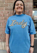 Indianapolis Womens Rally Cheetah Wordmark T-Shirt - Blue