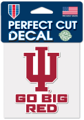 Indiana Hoosiers 4x4 Slogan Auto Decal - Red