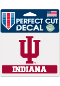 Indiana Hoosiers 4.5x6 Team Name Perfect Cut Auto Decal - Red