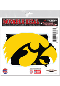 Iowa Hawkeyes State Shape Team Color Auto Decal - Gold