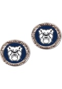 Butler Bulldogs Womens Hammered Post Earrings - Blue